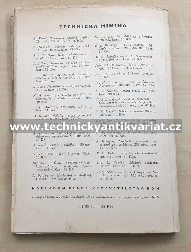 Soustružník Revolverář - E. O. Peškov (1952)