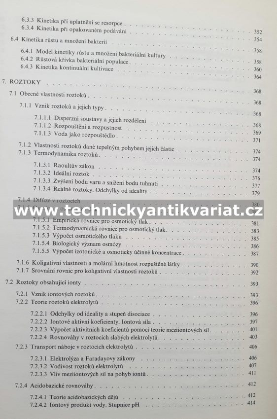 Fyzikální chemie pro biologické vědy - Zdeněk Vodrážka (1982)