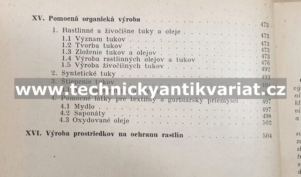 Technologia organických látok - M.Maryško (1959)