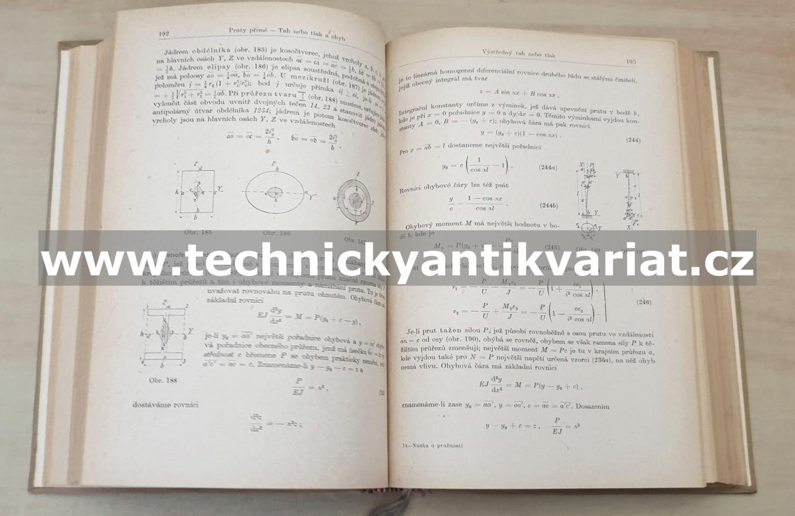 Nauka o pružnosti a pevnosti 3 Bažant, Nedoma, Spála (1955)