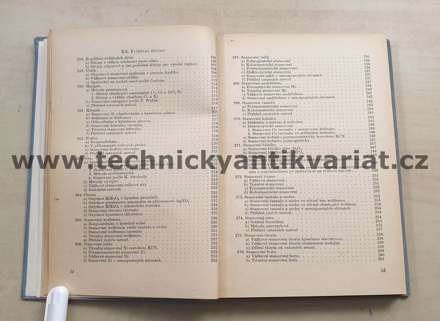 Rozbory ferroslitin, speciálních slitin a přísadních hmot ocelářských (1954)