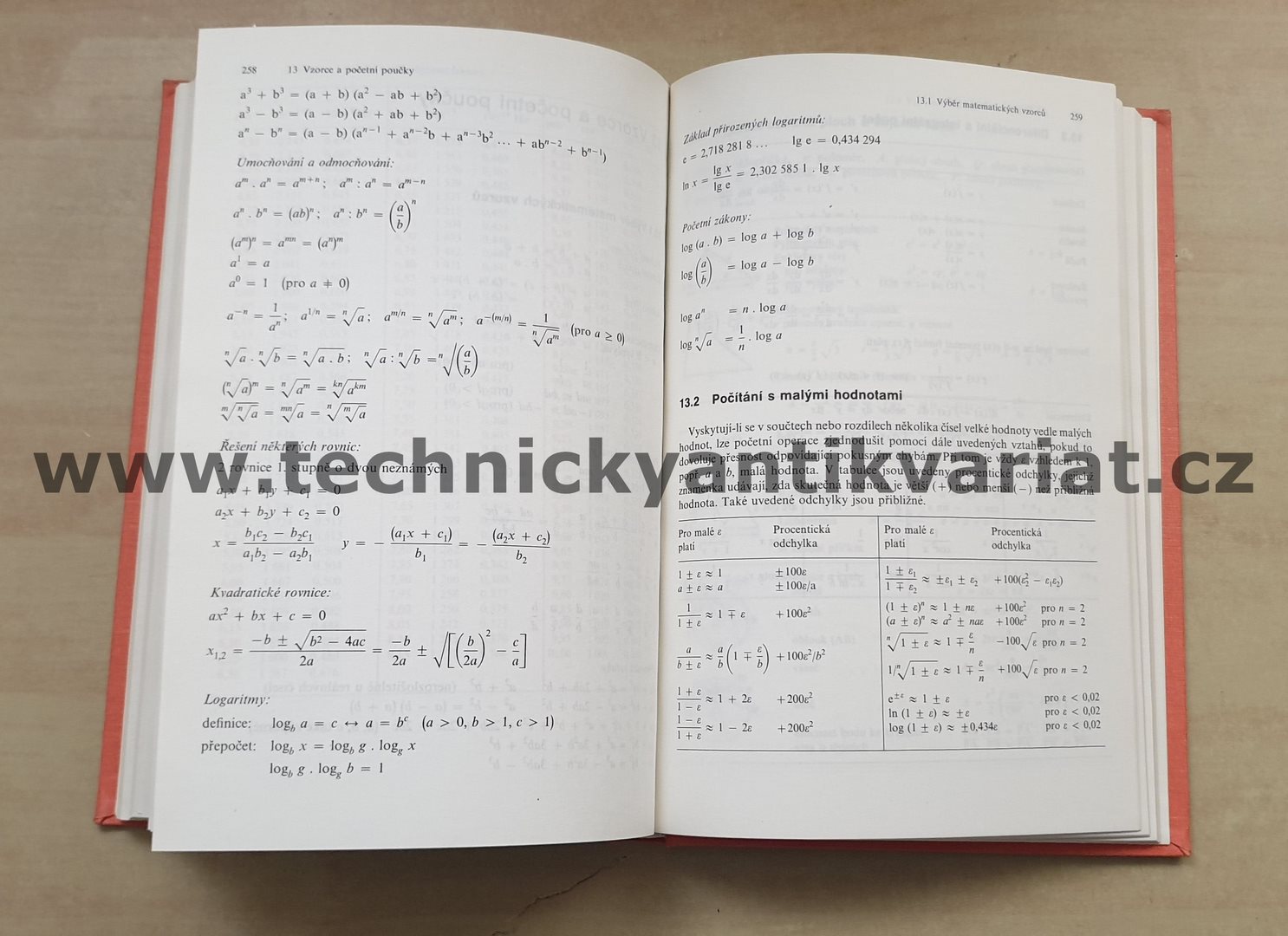 Chemickoanalytické výpočetní tabulky - Kuster, Thiel (1988)