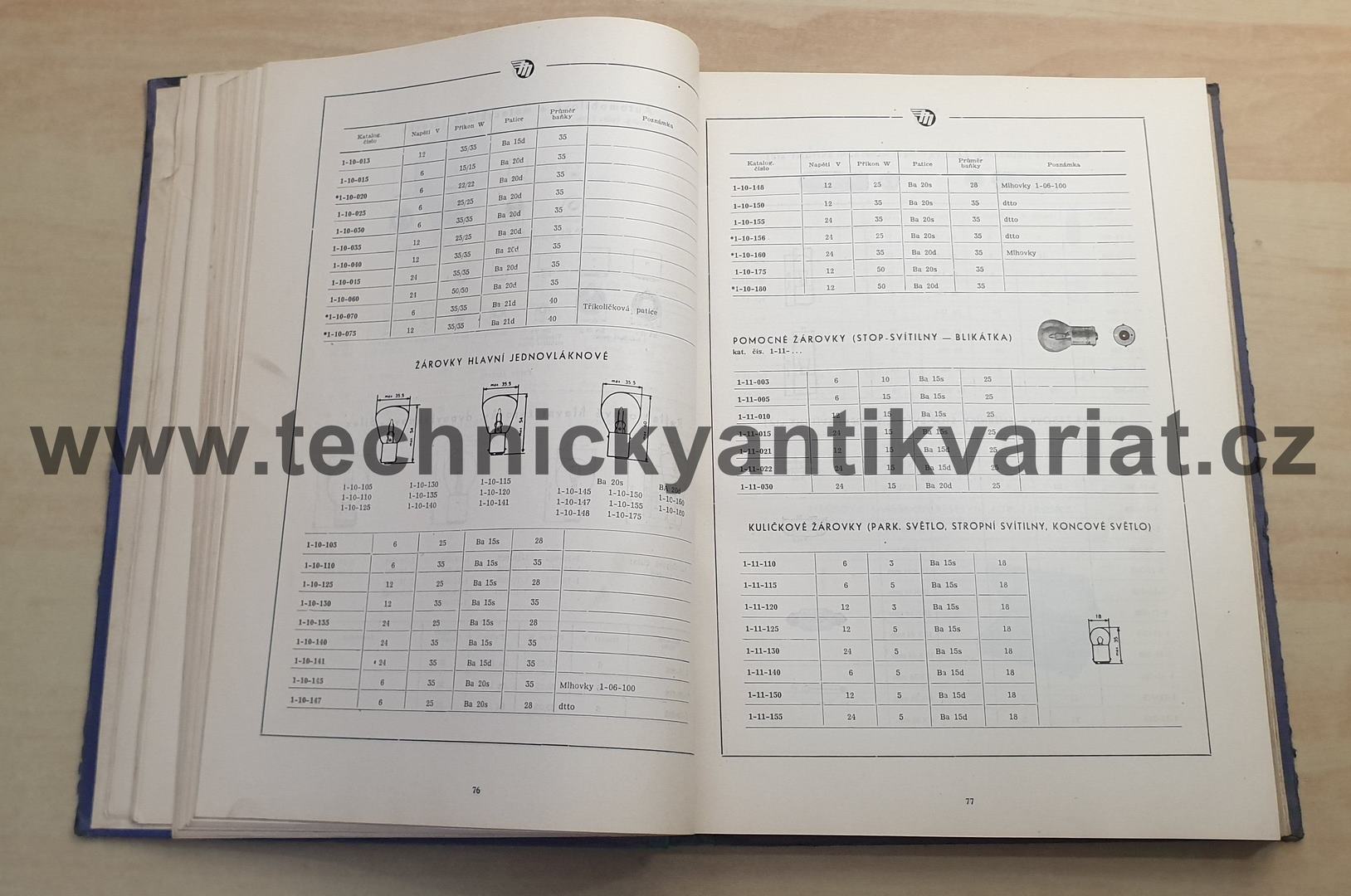 Katalog elektrického příslušenství a karburátorů pro motorová vozidla (1955)