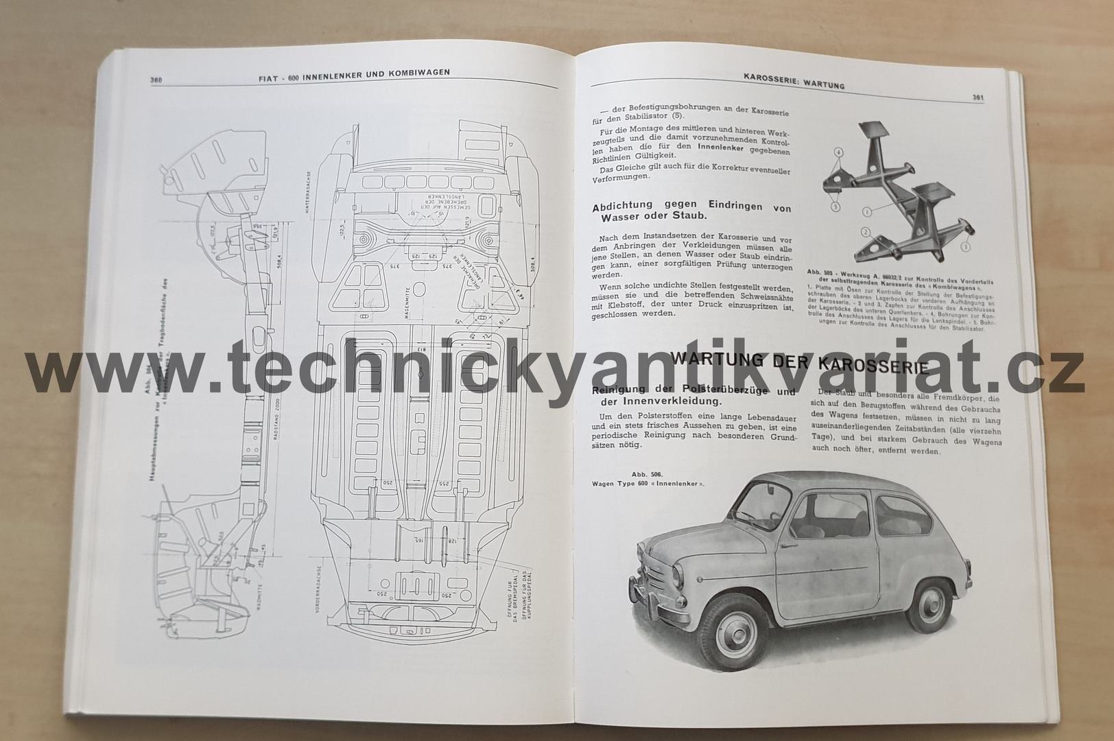 Fiat 600, 600D - Reparaturhandbuch (1961)
