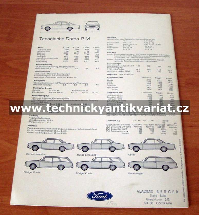Ford 17M Ford weist den Weg