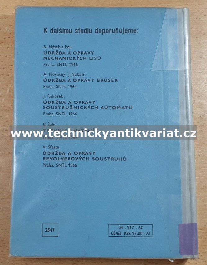 Technologie oprav strojů a zařízení - Rousek, Kareis (1967)