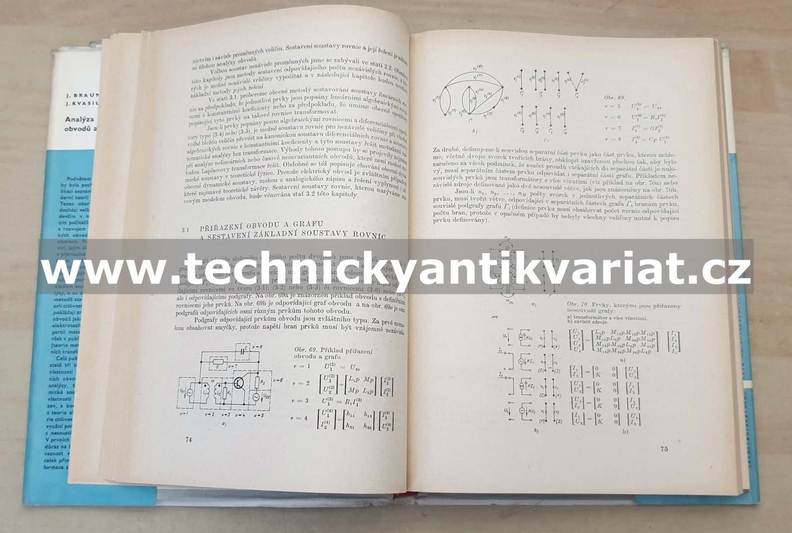 Analýza lineárních obvodů a soustav - Braun, Čížek, Kvasil, Novák (1973)