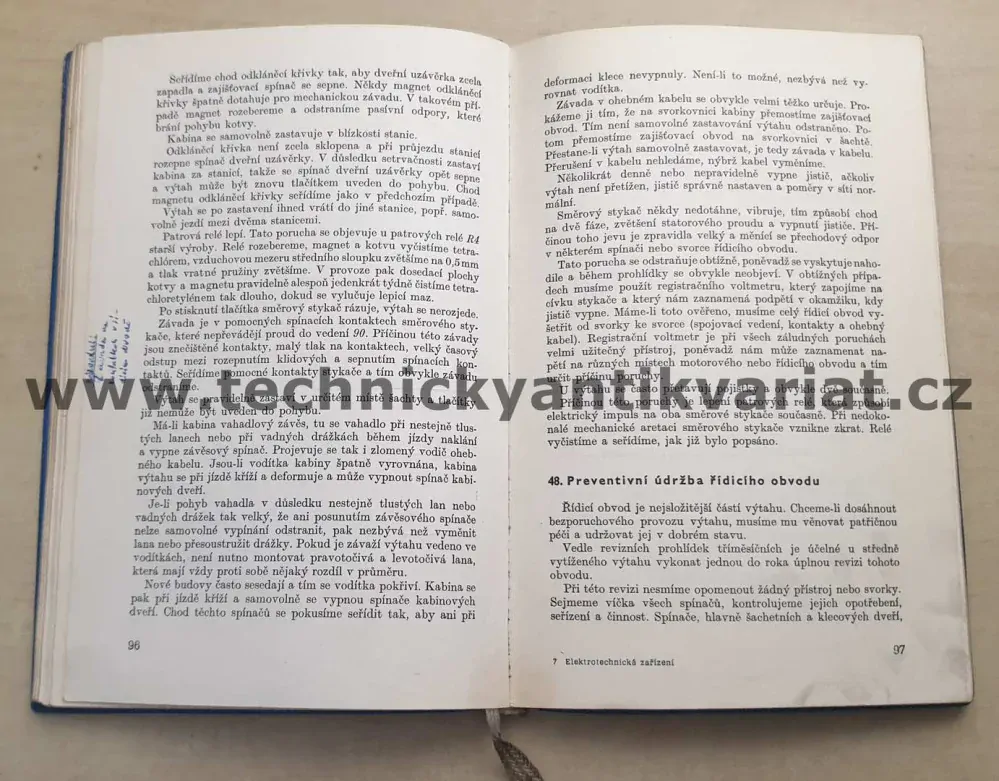 Elektrické zařízení výtahů a jeho údržba - Hanuš Ruml (1967)