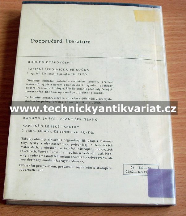 Volba podmínek pro výkonné frézování - Pechatý, Vodička (1969)