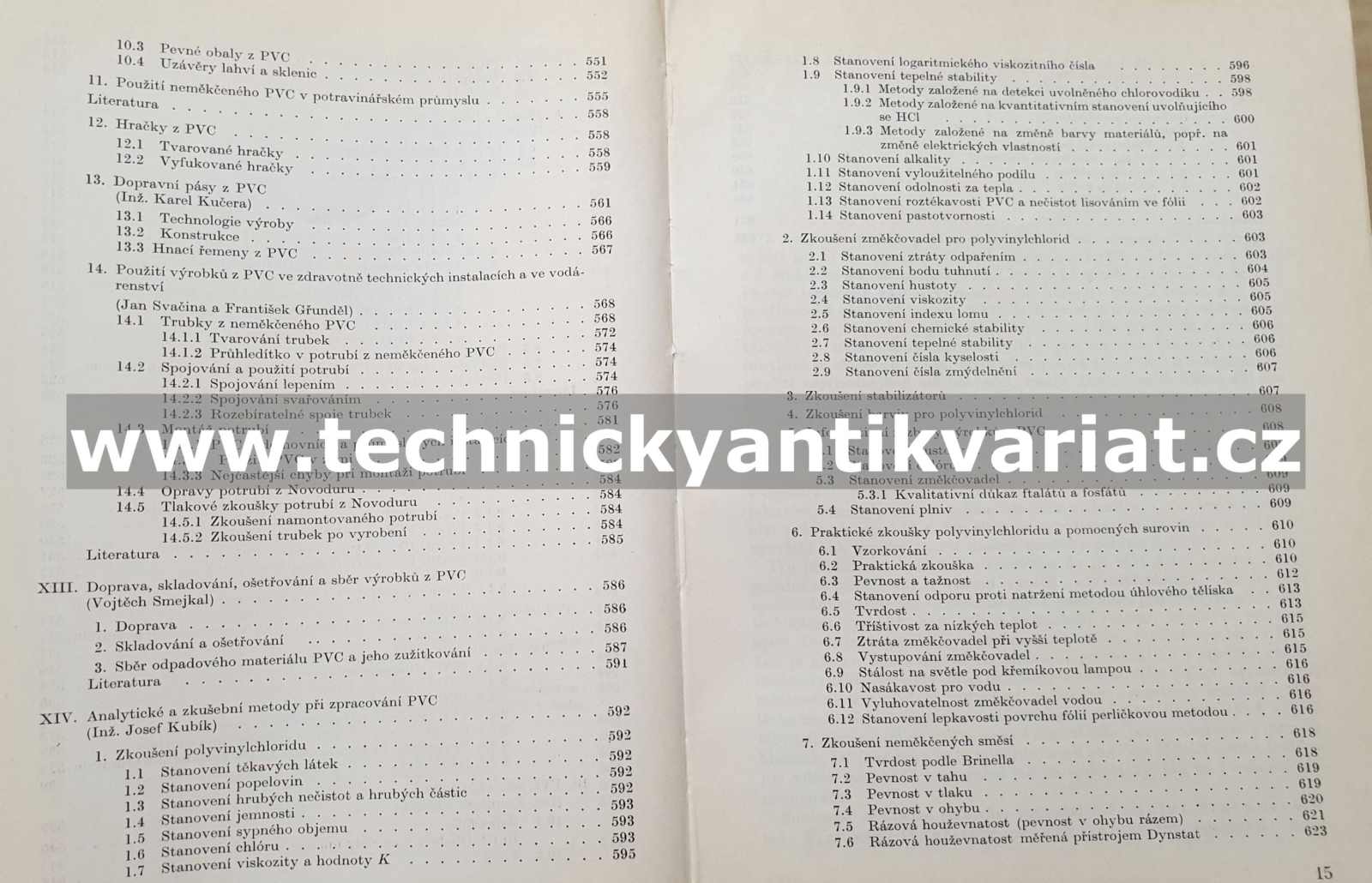 PVC výroba, zpracování a použití - Kubík, Gřunděl (1965)