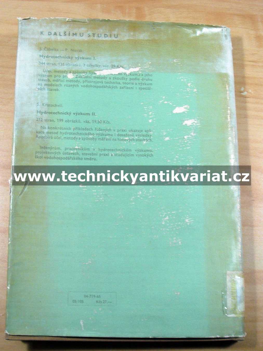 Provoz a rekonstrukce vodních staveb - Kratochvíl, Paule, Votruba (1965)