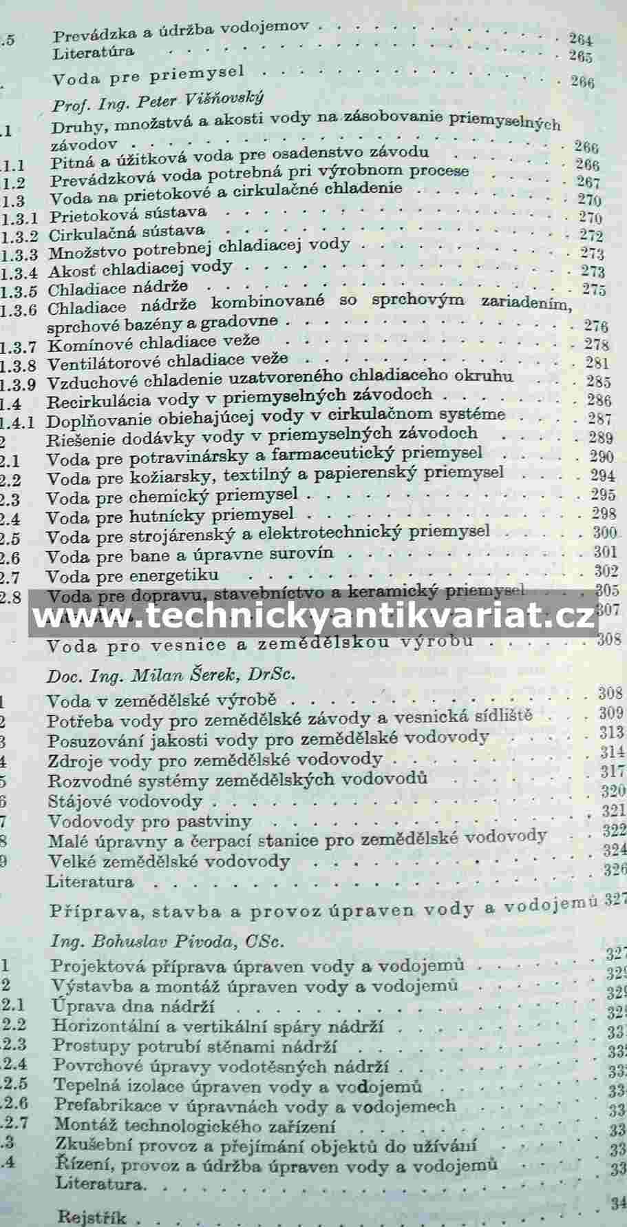 Vodárenství I.,II. - Roth, Kroupa, Sukovitý, Višňovský (1970, 1971)