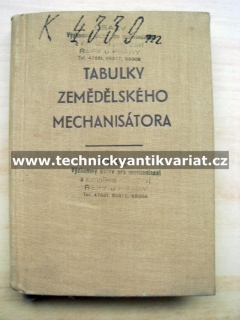 Tabulky zemědělského mechanizátora - Josef Maléř a kol. (1955)