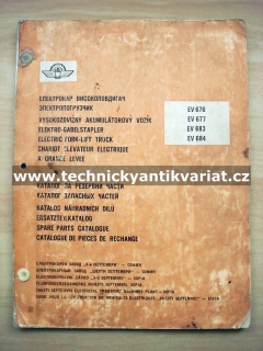 Vysokozdvižný akumulátorový vozík EV676, EV677, EV683, EV684 - katalog náhradních dílů (1964)
