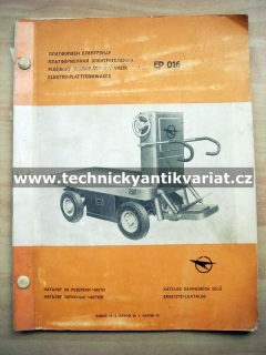 Plošinový akumulátorový vozík EPL 502 V - katalog náhradních dílů