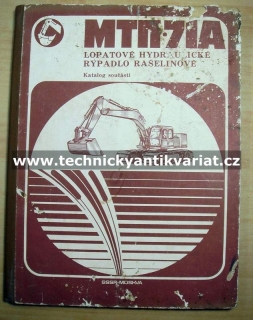 Lopatové hydraulické rýpadlo rašelinové MTP 71A - katalog součástí