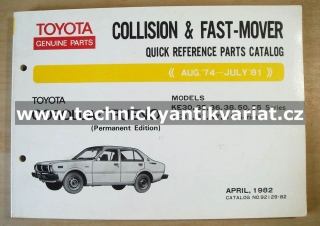 Toyota Corolla, Trueno - Quick reference parts catalog (1982)