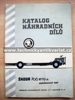 Škoda 706 RTOch Autobusové šasi - katalog náhradních dílů (1968)