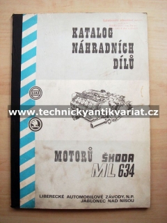 Škoda ML634 - katalog náhradních dílů (1973)