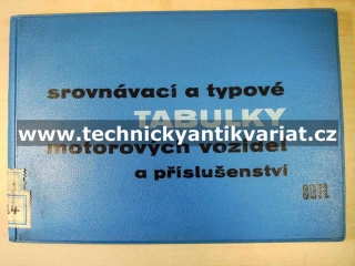Srovnávací a typové tabulky motorových vozidel a příslušenství (1960)