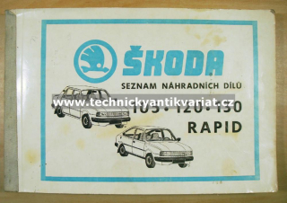 Škoda 105, 120, 130, Rapid - seznam dílů (1985)