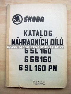 Motor Škoda 6SL160, 6SB160, 6SL160PN - katalog náhradních dílů (1965)