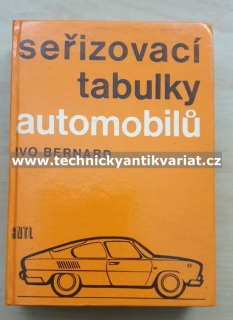 Seřizovací tabulky automobilů - Ivo Bernard (1975)