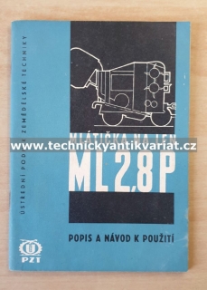 Mlátička na len ML2,8P - popis a návod k použití (1966)