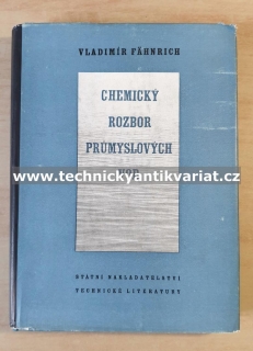 Chemický rozbor průmyslových vod - Vladimír Fahnrich (1955)