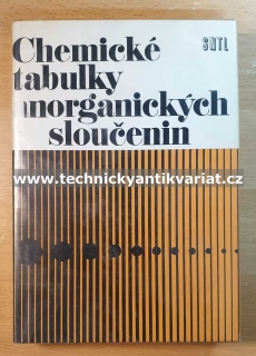Chemické tabulky anorganických sloučenin - Březina, Mollin, Pastorek, Šindelář (1986)