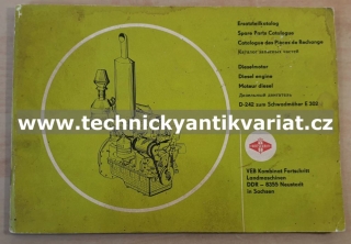 Fortschritt D-242 Dieselmotor - Spare Parts Catalogu (1985)