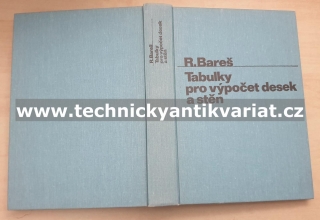 Tabulky pro výpočet desek a stěn - Richard Bareš (1979)