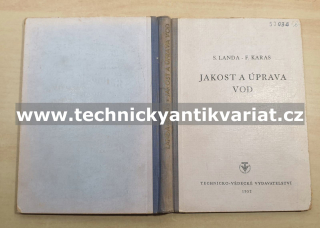 Jakost a úprava vod - Landa, Karas (1952)
