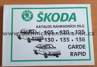 Škoda 105 120 125 130 135 136 Garde Rapid - seznam náhradních dílů (1994)