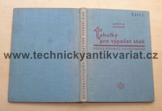 Tabulky pro výpočet stok - Růžička, Zavjalov (1956)