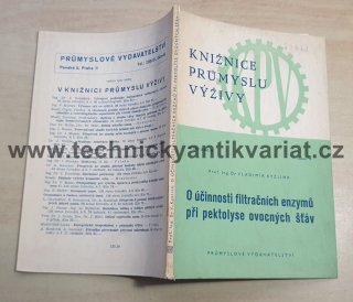 O účinnosti filtračních enzymů při pektolyse ovocných šťáv - Vladimír Kyzlink (1950)