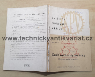 Zužitkování syrovátky - Josef Šiman (1950)