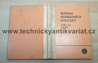 Tatra 138 valník - seznam náhradních dílů (1965)