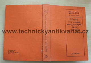 Tabulky rozpustnosti anorganických látek ve vodě - Broul, Nývlt, Sohne (1979)