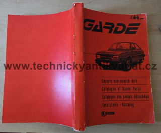 Škoda Garde - seznam náhradních dílů (1983)
