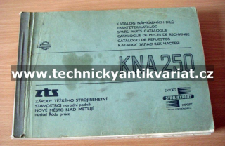KNA 250 čelní nakladač - katalog náhrdních dílů