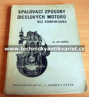 Spalovací způsoby dieslových motorů bez kompresoru - Jan Vaněček (1944)