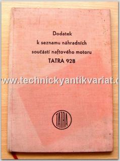 Tatra 928 - seznam náhradních dílů - DODATEK (1964)